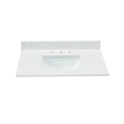 Bestview 31-in Carrara White Quartz Bathroom Vanity Top, photo 6 of 6