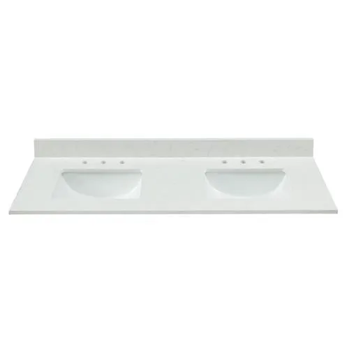 Bestview 61-in Carrara White Quartz Bathroom Vanity Top, photo 6 of 6