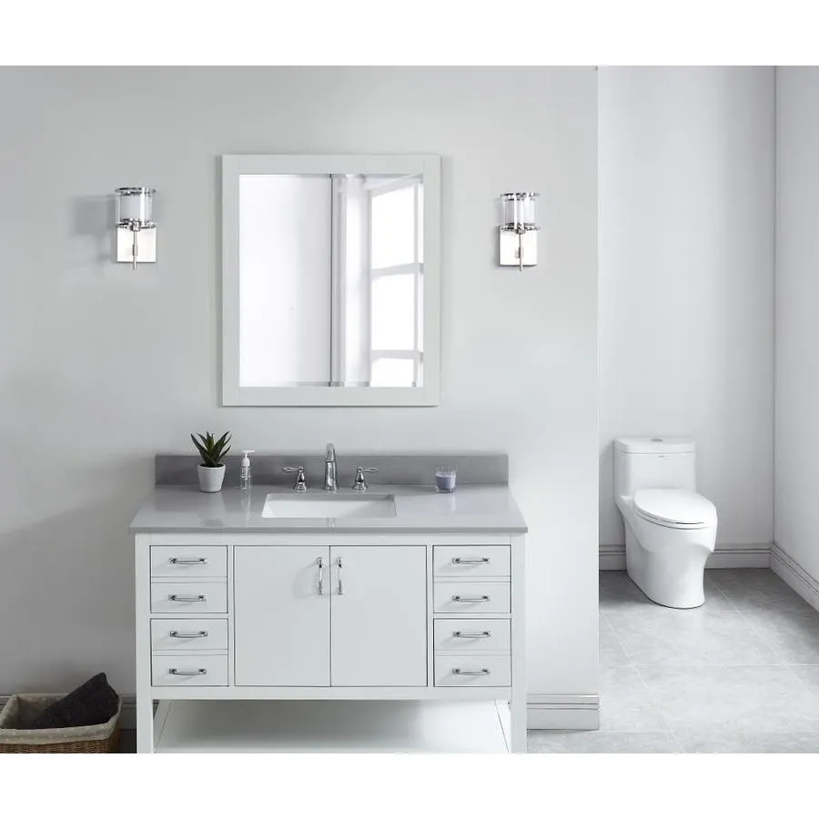 Bestview Meridian 61-in Gray/Polished Engineered Marble Bathroom Vanity Top, photo 4 of 10