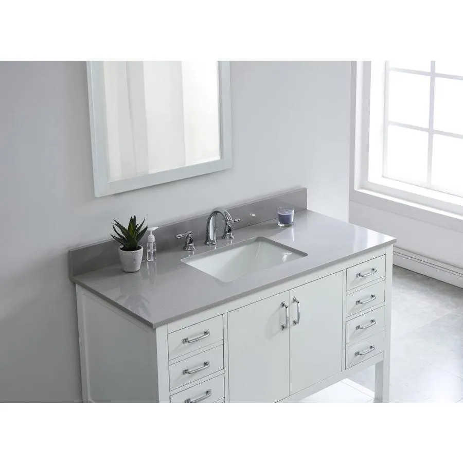 Bestview Meridian 61-in Gray/Polished Engineered Marble Bathroom Vanity Top, photo 5 of 10