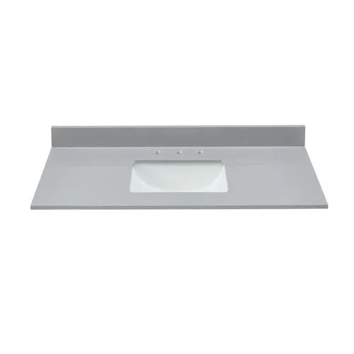 Bestview Meridian 61-in Gray/Polished Engineered Marble Bathroom Vanity Top, photo 6 of 10