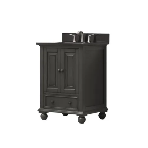 Thompson 25-in Single Sink Vanity with Black Granite Top