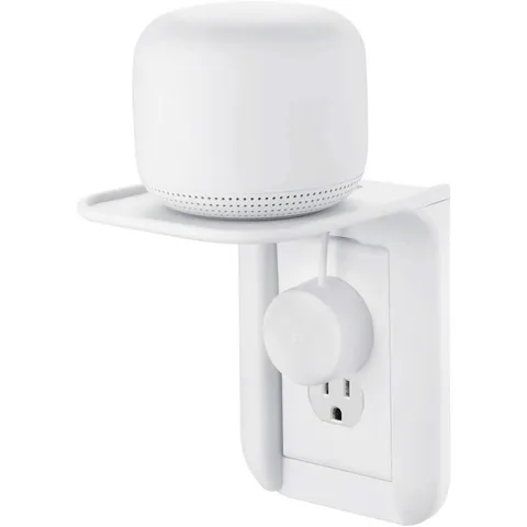 AC Outlet Mount for Google Nest Wi-Fi - Wall Outlet Shelf for Google Home