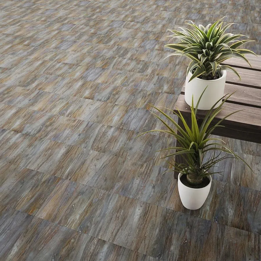 Perfection Floor Tile Stone Creek Collection Petrified Wood/Satin Vinyl Tile Sample, photo 2 of 10