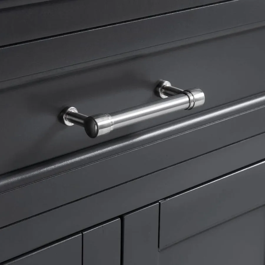 allen + roth Roveland 60-in Dark Gray Double Sink Bathroom Vanity with Terrazzo Engineered Stone Top, photo 4 of 8