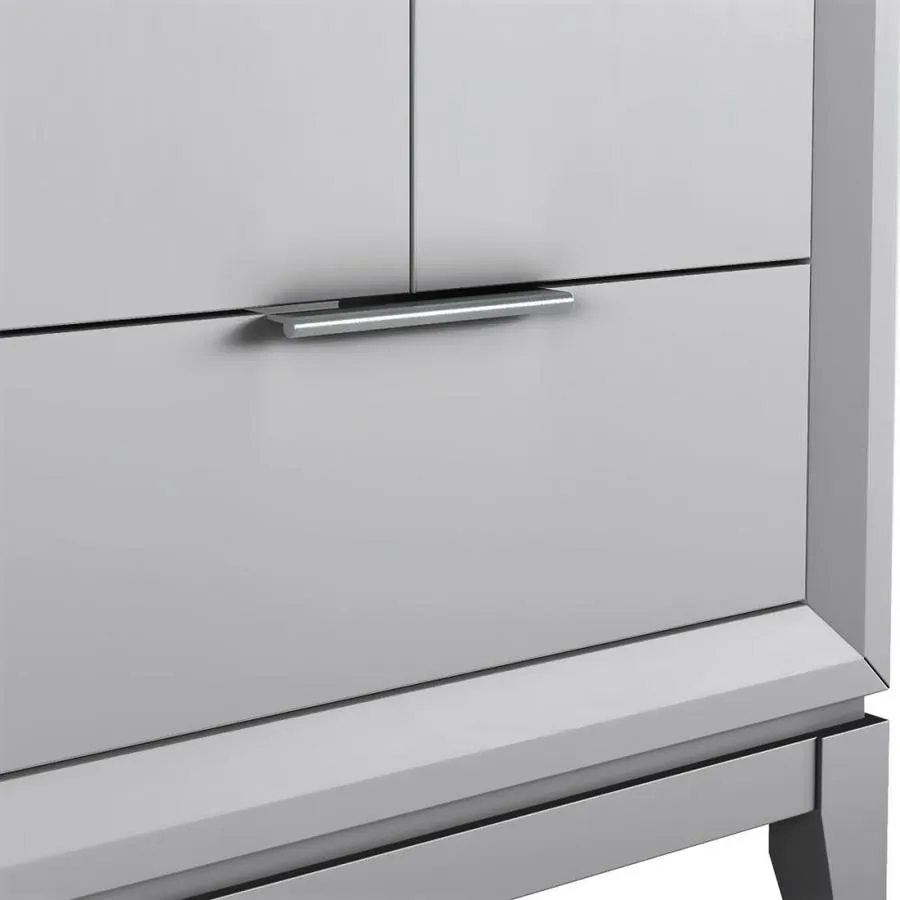 Scott Living Robinson 24-in Light Gray Single Sink Bathroom Vanity with White Acrylic Top, photo 3 of 10
