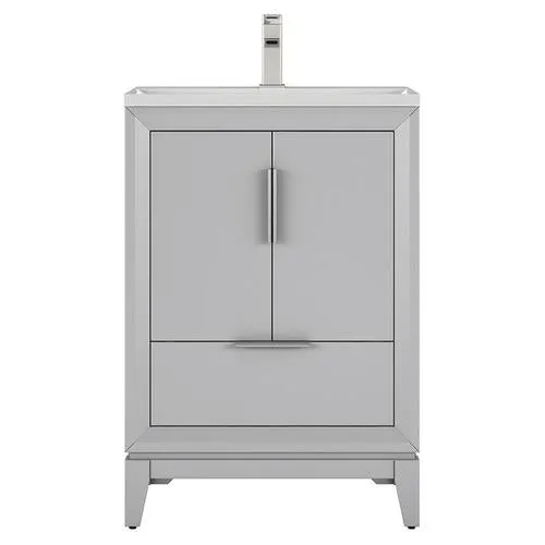 Scott Living Robinson 24-in Light Gray Single Sink Bathroom Vanity with White Acrylic Top, photo 7 of 10