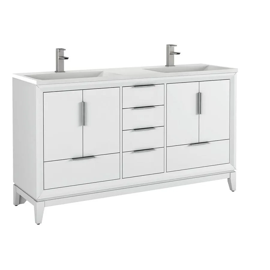 Scott Living Robinson 24-in Light Gray Single Sink Bathroom Vanity with White Acrylic Top, photo 9 of 10