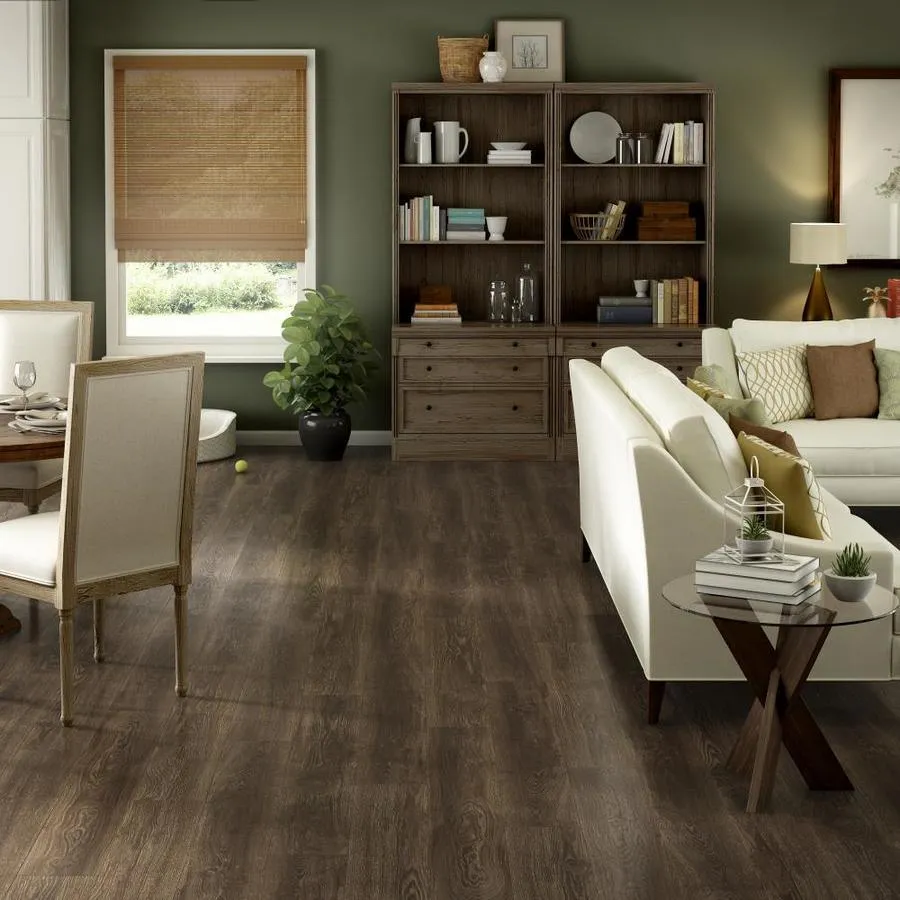 Style Selections Woodfin Oak 7.59-in W x 50.7-in L Embossed Wood Plank Laminate Flooring, photo 3 of 4
