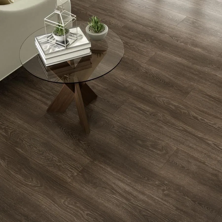 Style Selections Woodfin Oak 7.59-in W x 50.7-in L Embossed Wood Plank Laminate Flooring, photo 2 of 4