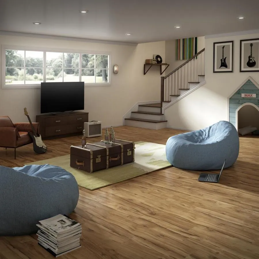 Style Selections Natural Acacia 7.6-in W x 50.7-in L Smooth Wood Plank Laminate Flooring, photo 3 of 5
