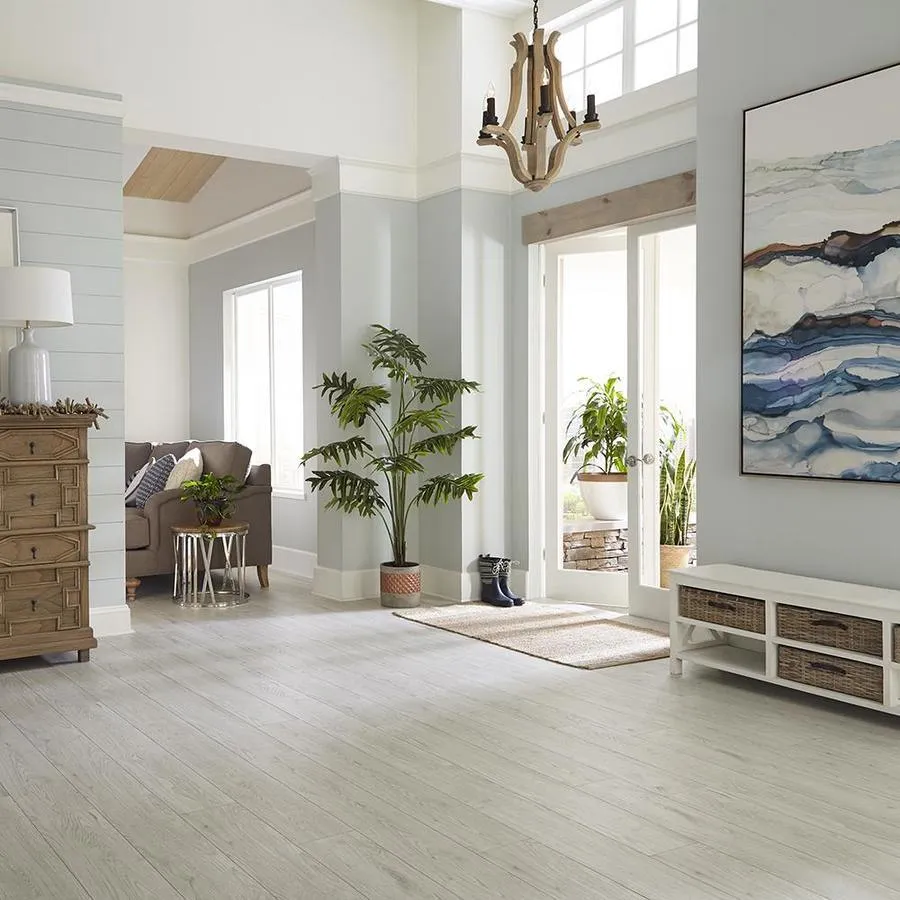allen + roth Larimar Oak 7.59-in W x 50.7-in L Embossed Wood Plank Laminate Flooring, photo 2 of 4
