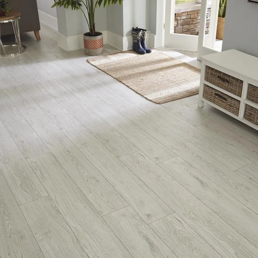 allen + roth Larimar Oak 7.59-in W x 50.7-in L Embossed Wood Plank Laminate Flooring, photo 3 of 4