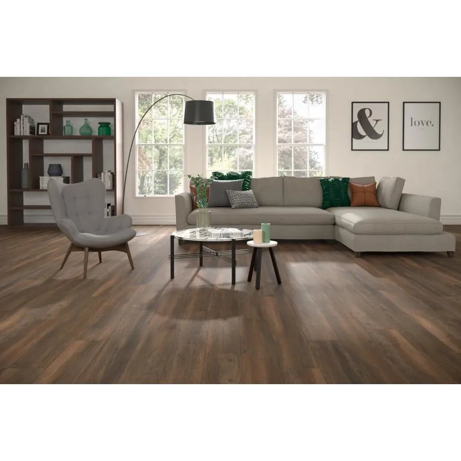 allen + roth Harbor Mill Oak 7.59-in W x 50.7-in L Embossed Wood Plank Laminate Flooring, photo 3 of 6
