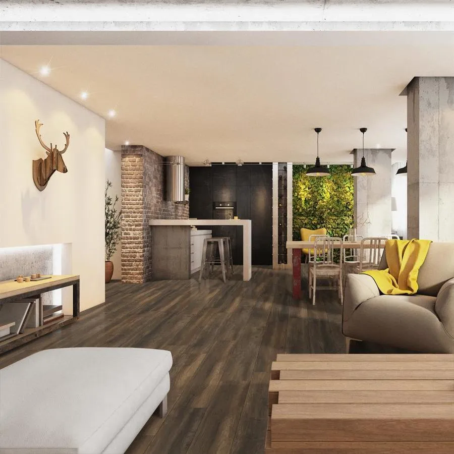 allen + roth Harbor Mill Oak 7.59-in W x 50.7-in L Embossed Wood Plank Laminate Flooring, photo 5 of 6