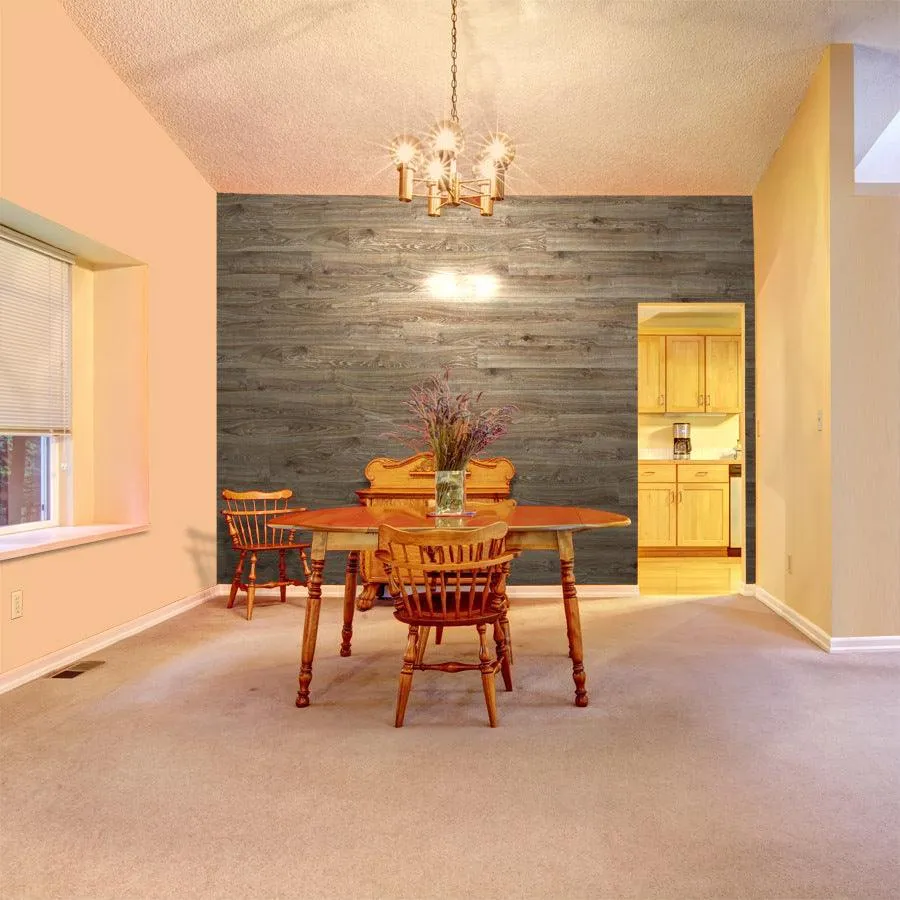 allen + roth Handscraped Driftwood Oak 4.96-in W Handscraped Wood Plank Laminate Flooring, photo 5 of 10