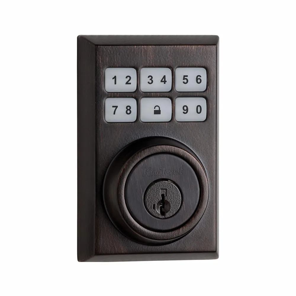 Kwikset Z-Wave SmartCode 910 Contemporary Satin Nickel Single Cylinder Electronic Deadbolt Featuring SmartKey Security, photo 2 of 4