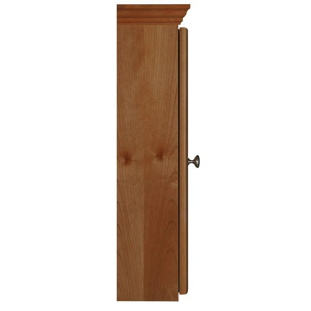 Simplicity by Strasser Ultraline 48 in. W x 27 in. H x 6-1/2 in. D Framed Tri-View Surface-Mount Bathroom Medicine Cabinet in Medium Alder, photo 2 of 4