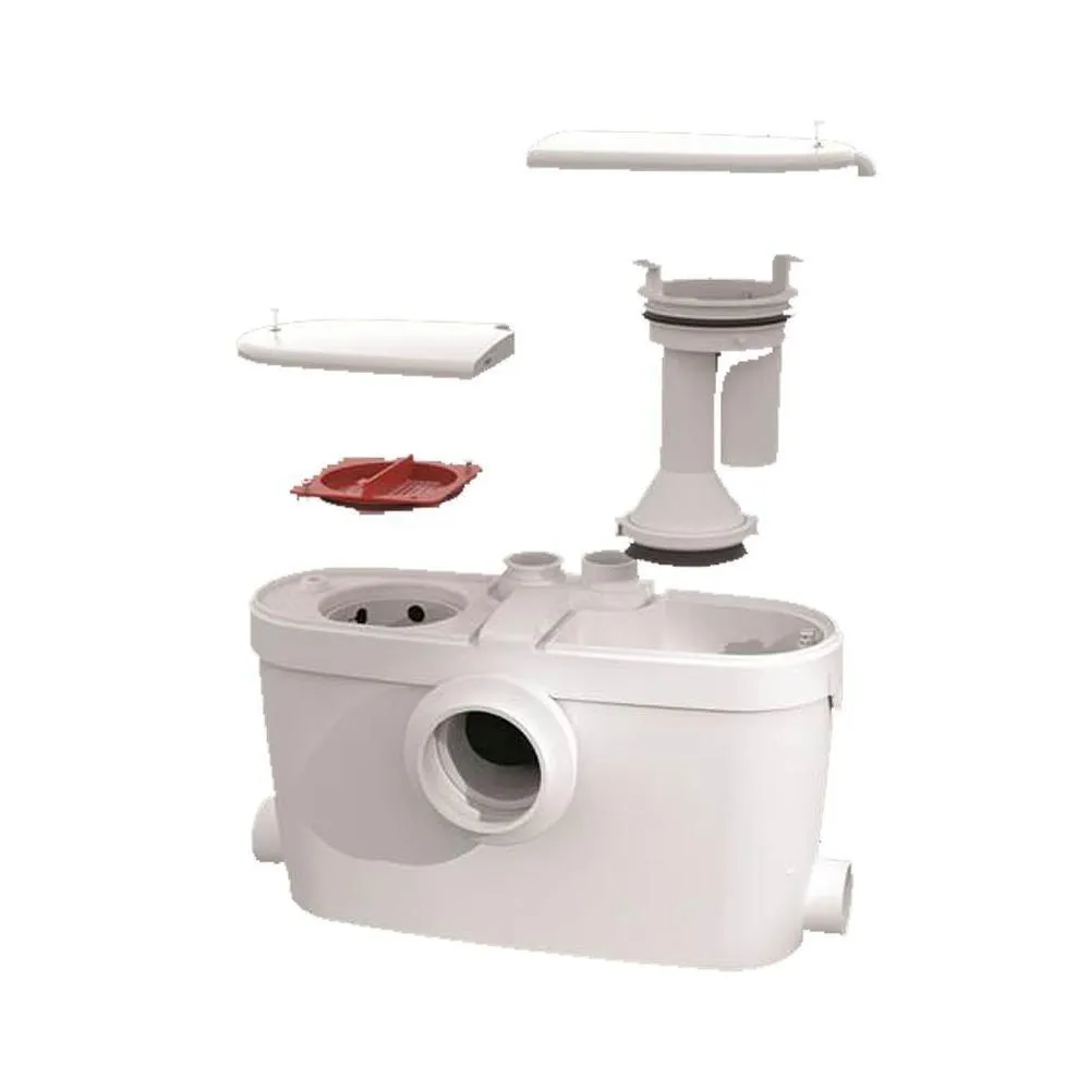SaniAccess3 2-Piece 1.280 GPF Single Flush Elongated Toilet with.5 HP Macerating Pump in White, photo 4 of 10