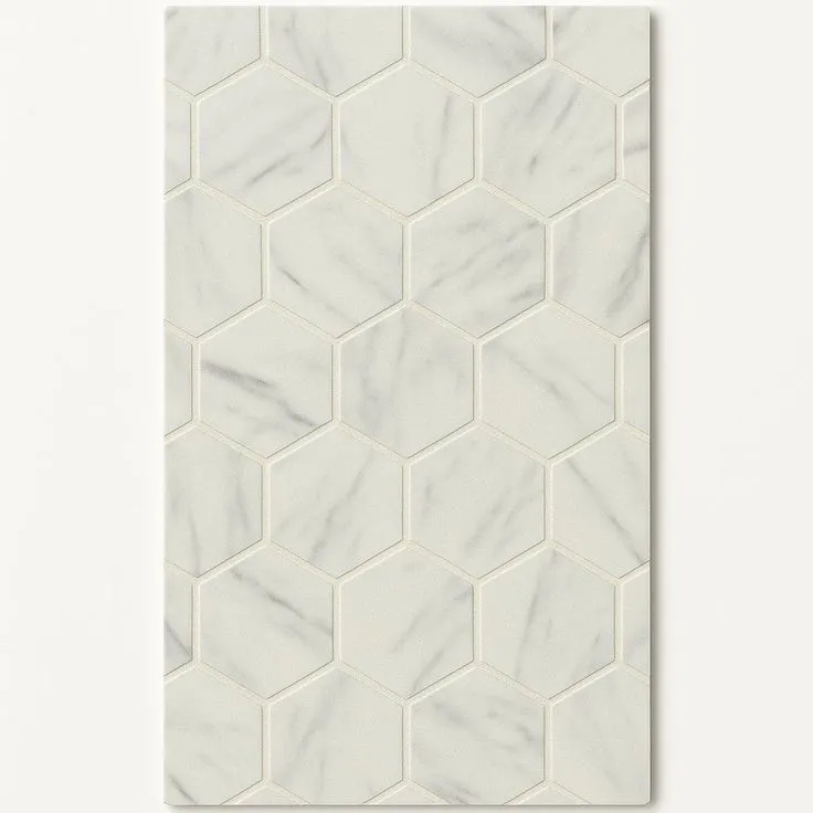 Lifeproof Carrara 10 in. x 12 in. x 6.35mm Ceramic Hexagon Mosaic Floor and Wall Tile (0.81 sq. ft. / piece), photo 5 of 5