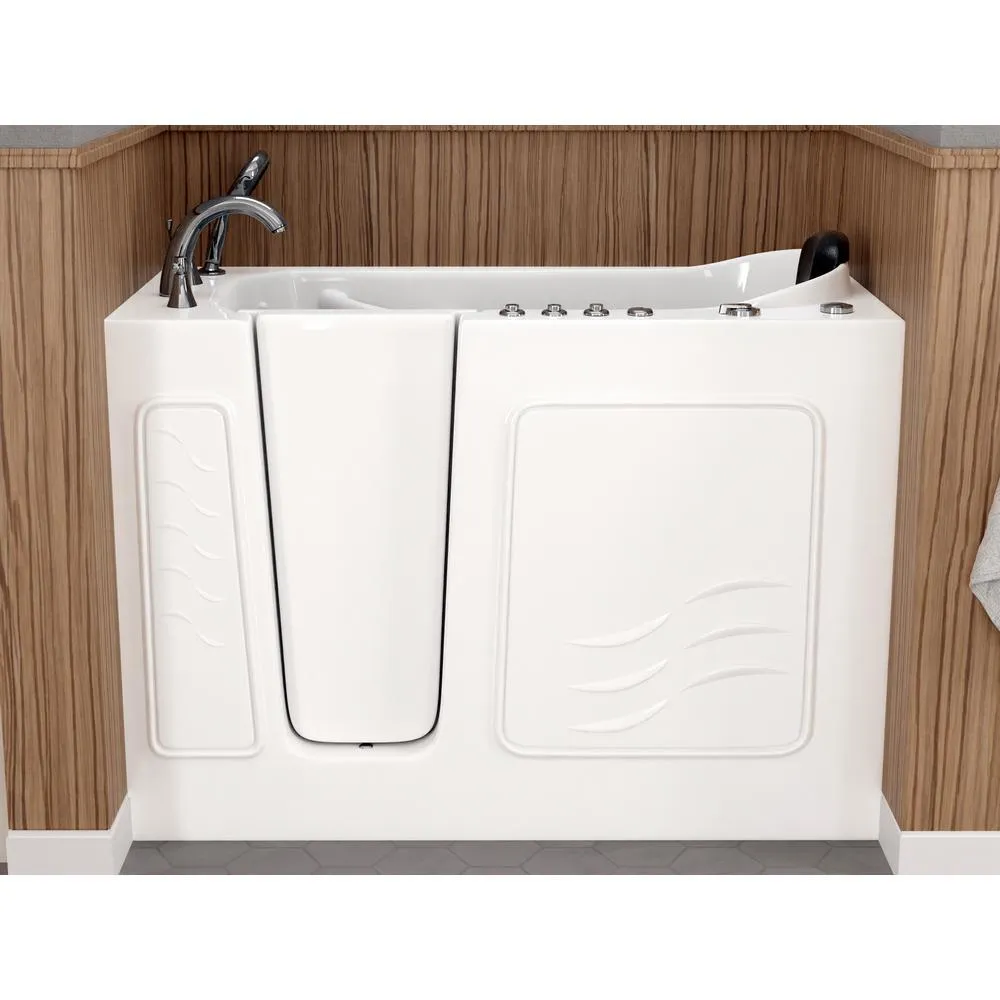 Universal Tubs Safe Premier 52.75 in. x 60 in. x 26 in. Left-Drain Walk-In Air and Whirlpool Bathtub in White, photo 6 of 17