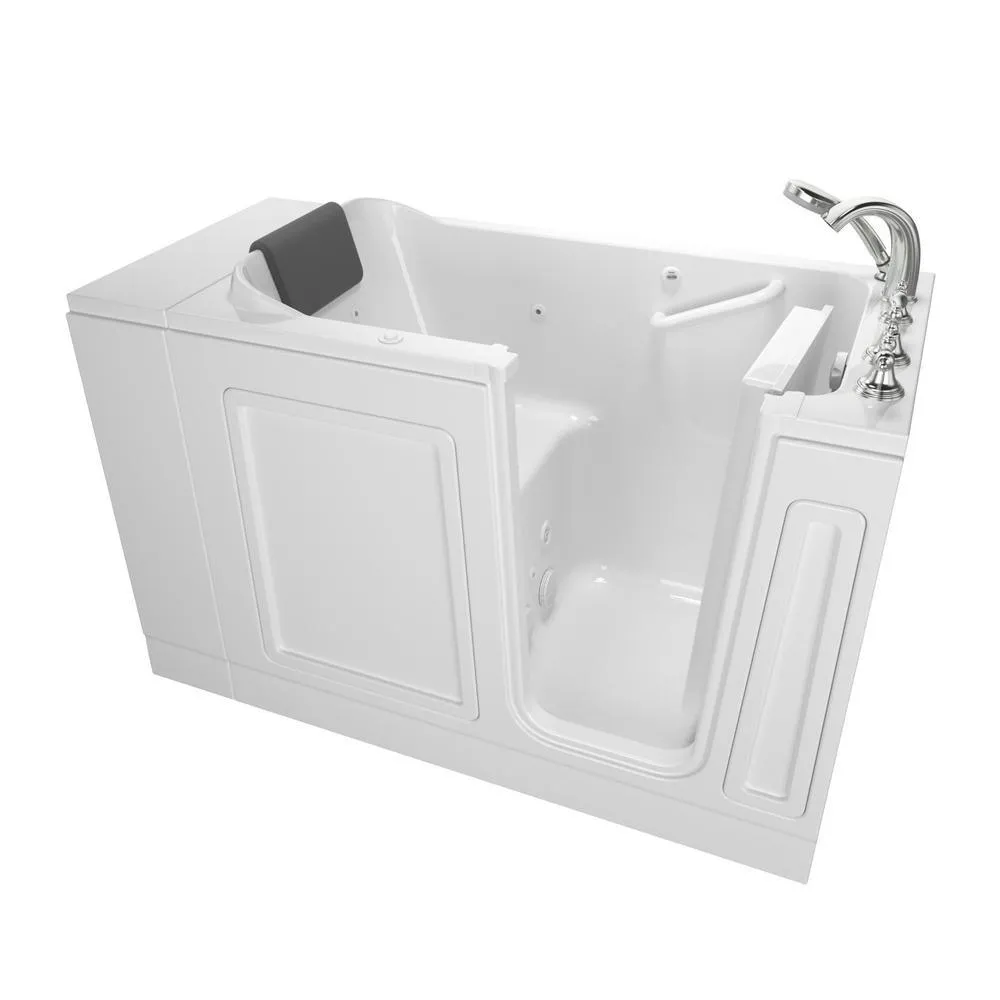 Acrylic Luxury 48 in. Left Hand Walk-In Whirlpool Bathtub in White, photo 16 of 17