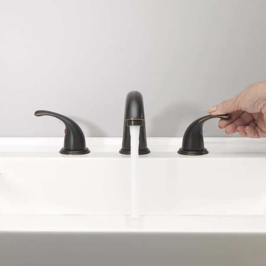 Home2O Esme Chrome 2-handle Widespread WaterSense Bathroom Sink Faucet with Drain, photo 7 of 7