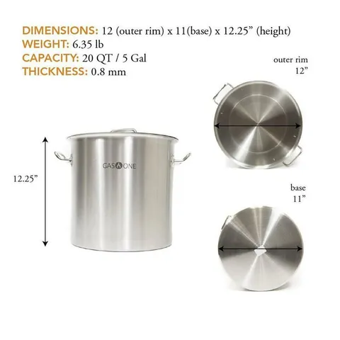 32 qt. Stainless Steel Stock Pot with Lid