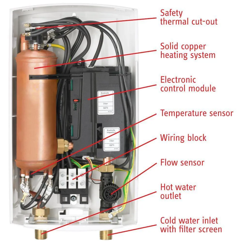 Stiebel Eltron DHC-E 12 12.0 kW 2.34 GPM Point-of-Use Tankless Electric Water Heater, photo 3 of 6