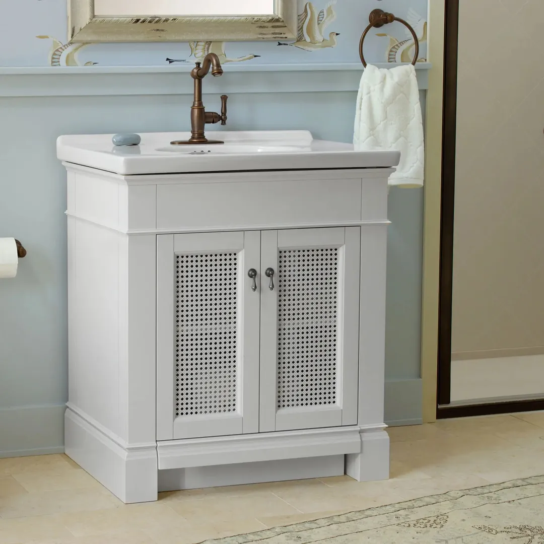 American Standard Portsmouth 30-in White Bathroom Vanity Cabinet, photo 9 of 12