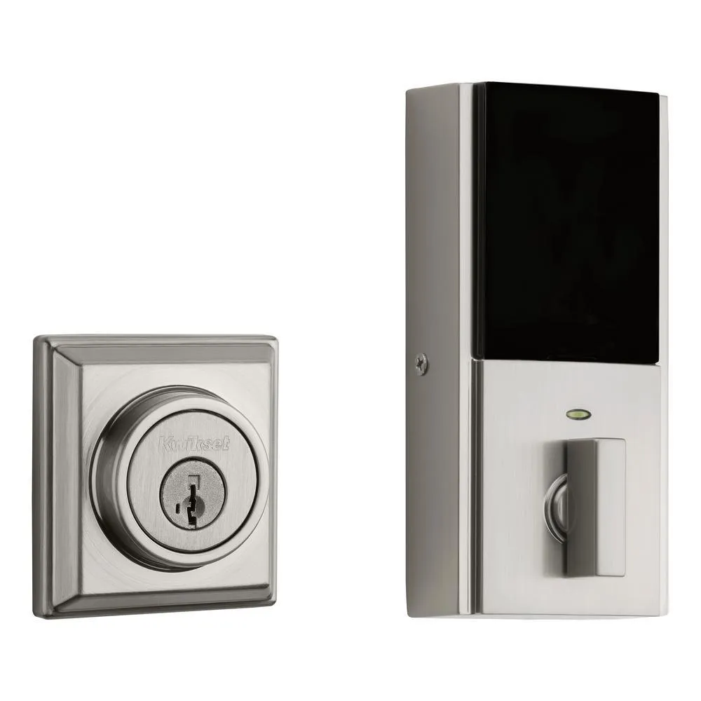 914 Signature 2nd Gen Contemporary Satin Nickel Deadbolt Featuring SmartKey and Home Connect Technology, photo 3 of 4
