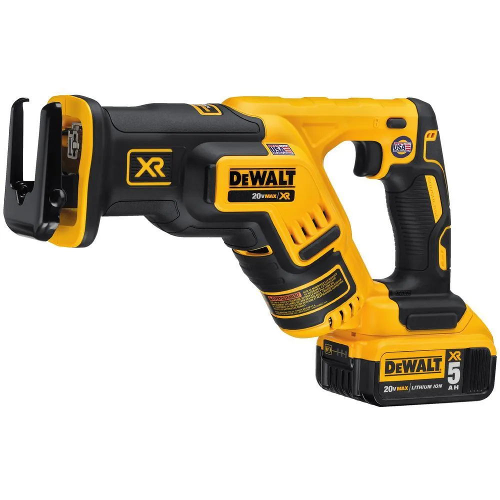 20-Volt MAX XR Lithium-Ion Cordless Brushless Compact Reciprocating Saw Kit with Battery 5Ah, Charger and Contractor Bag, photo 8 of 19
