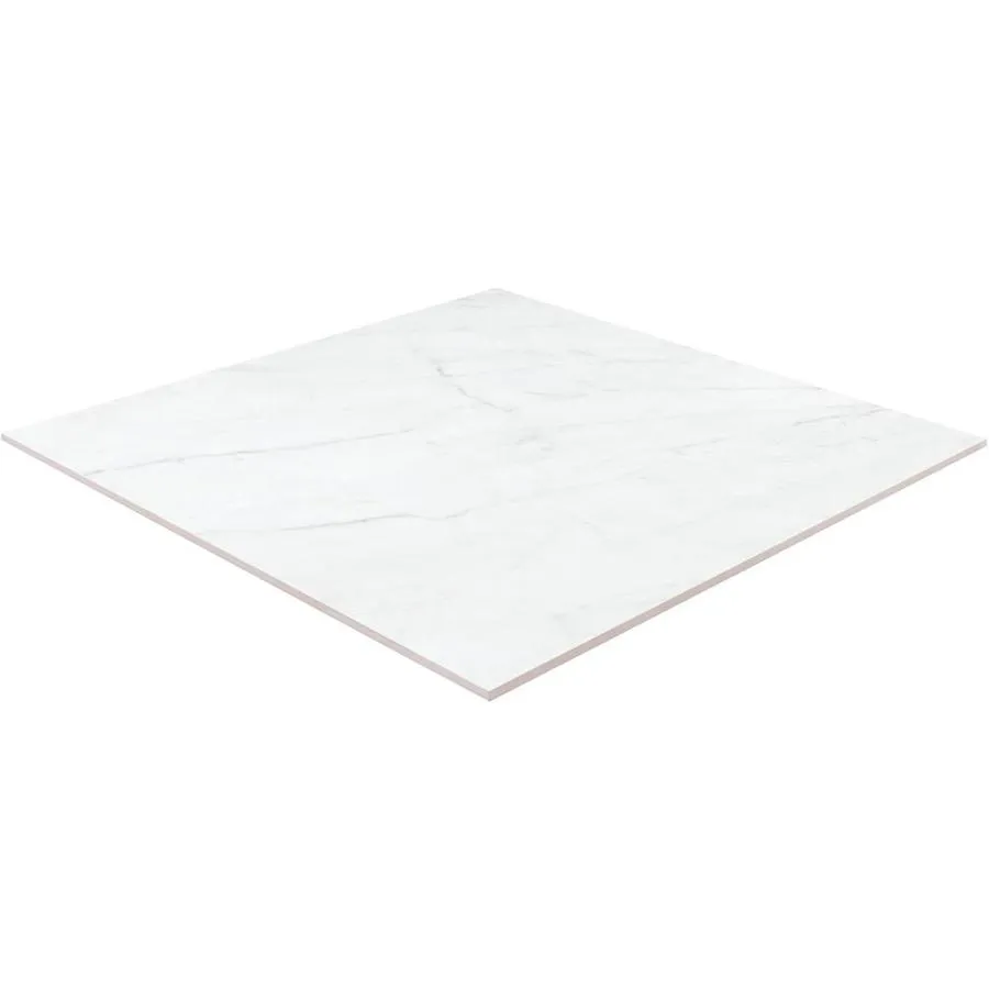 Satori Carrara Domani Polished 24-in x 24-in Polished Porcelain Marble Look Floor Tile, photo 2 of 12