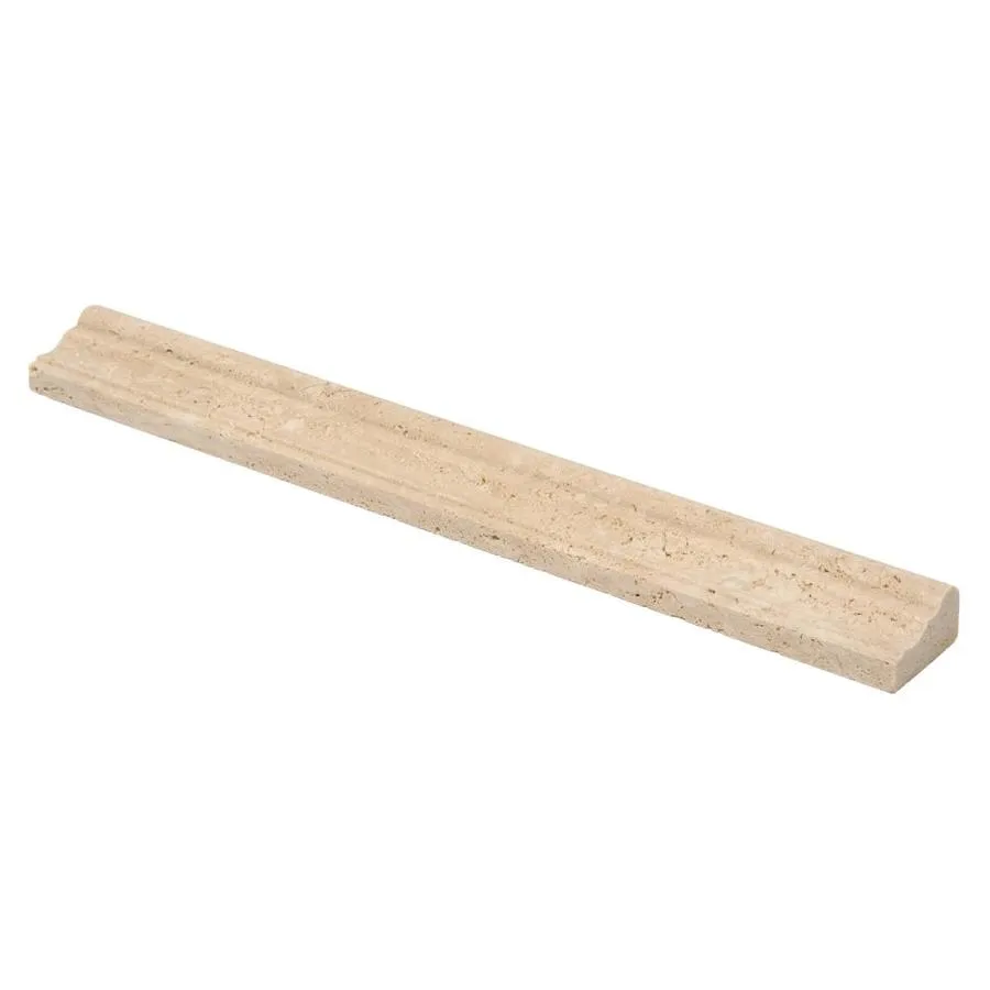Satori Chiaro Natural Stone Travertine Chair Rail Tile (1-1/2-in x 12-in), photo 2 of 8