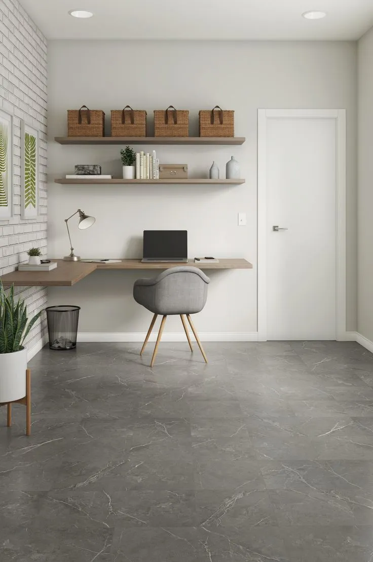 Style Selections Mystic Marble 3-mil x 12-in W x 12-in L Water Resistant Peel and Stick Luxury Vinyl Tile Flooring, photo 5 of 8