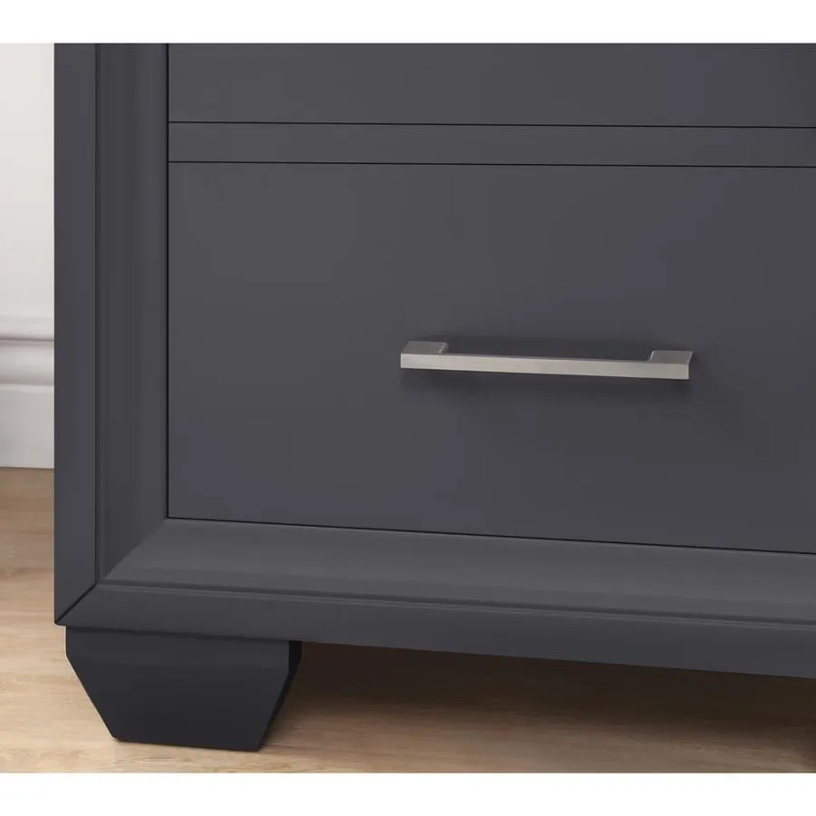 OVE Decors Floyd 24-in Dark Charcoal Single Sink Bathroom Vanity with White Cultured Marble Top, photo 4 of 10
