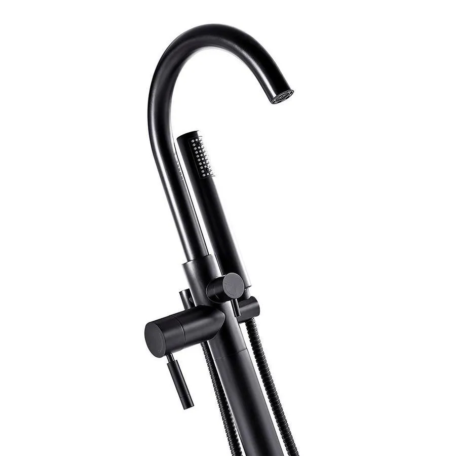 OVE Decors Athena Chrome 1-Handle Residential Freestanding Bathtub Faucet with Hand Shower, photo 11 of 12