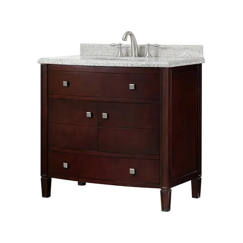 Bolton 36-in Tobacco Single Sink Bathroom Vanity with Tiger Granite Top