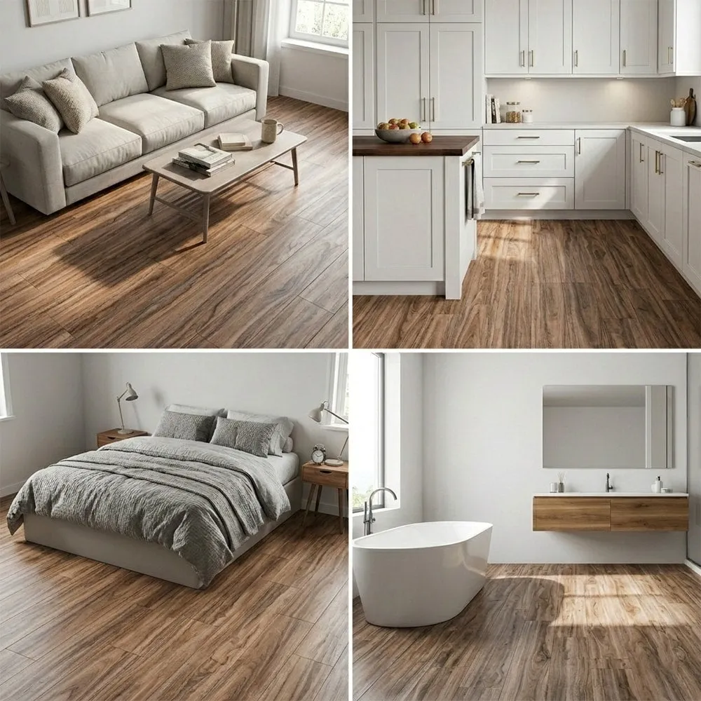 LITA 2mm Thick 6-in W x 36-in L Peel and Stick Vinyl Plank Flooring Woodland Oak( 54-sq ft Per Carton ), photo 6 of 8