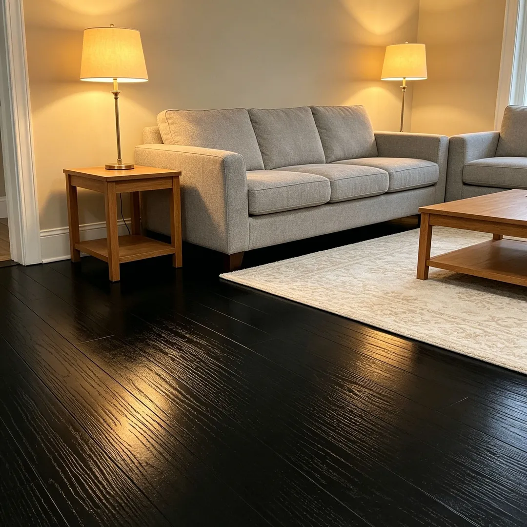 Art3d Wood-look Black 12-mil x 6-in W x 36-in L Waterproof Peel and Stick Luxury Vinyl Plank Flooring ( 54-sq ft Per Carton ), photo 3 of 6