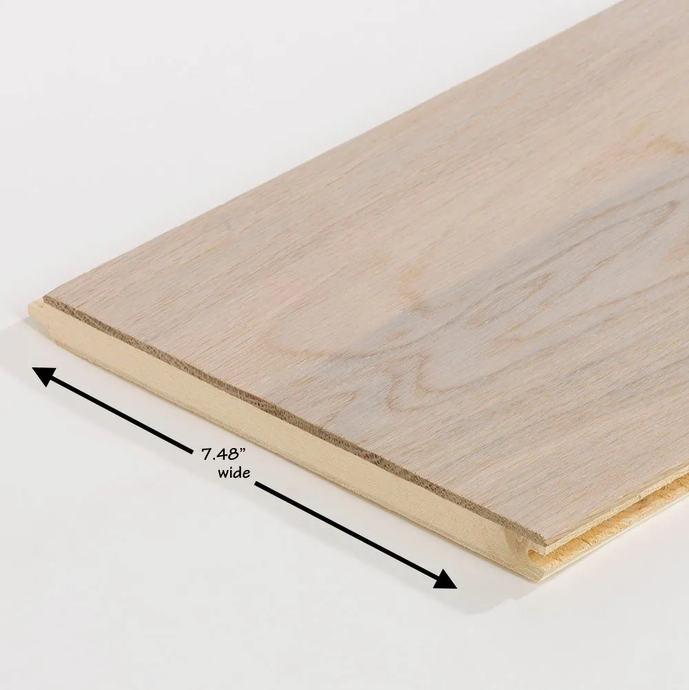 Solidfloor Originals Arctic Oak 5/8-in T x 7-1/2-in W Handscraped Engineered Hardwood Flooring ( 31.074-sq ft / Carton ), photo 5 of 7