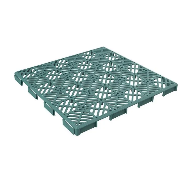 Pure Garden 11.5 in. x 11.5 in. Outdoor Interlocking Diamond Pattern Polypropylene Patio and Deck Tile Flooring in Green (Set of 12), photo 5 of 6