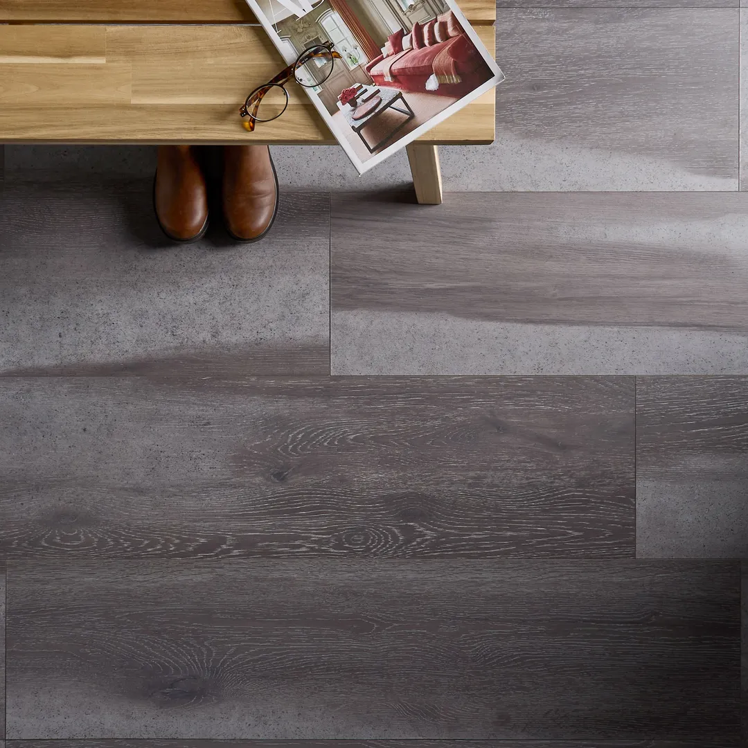 Artmore Tile Oaklyn 6-mil 12-in W x 40-in L Interlocking Vinyl Tile, photo 10 of 16