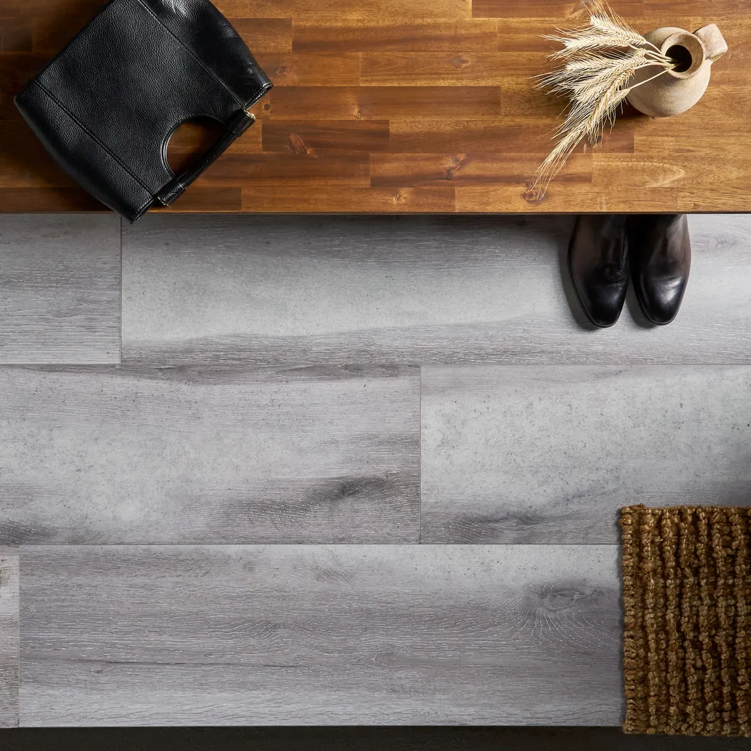 Artmore Tile Oaklyn 6-mil 12-in W x 40-in L Interlocking Vinyl Tile, photo 14 of 16