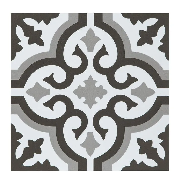 Style Selections Charlotte Deco 3-mil x 12-in W x 12-in L Water Resistant Peel and Stick Luxury Vinyl Tile Flooring, photo 6 of 8
