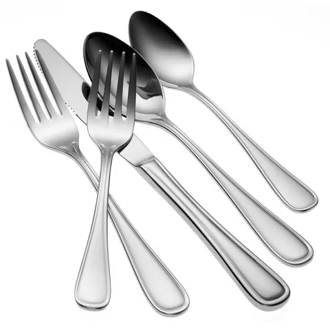 New Rim II 18/0 Stainless Steel Round Bowl Soup Spoons (Set of 12)