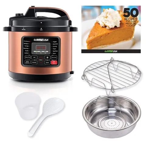 6 Qt. Copper Electric Pressure Cooker with Non-Stick Interior