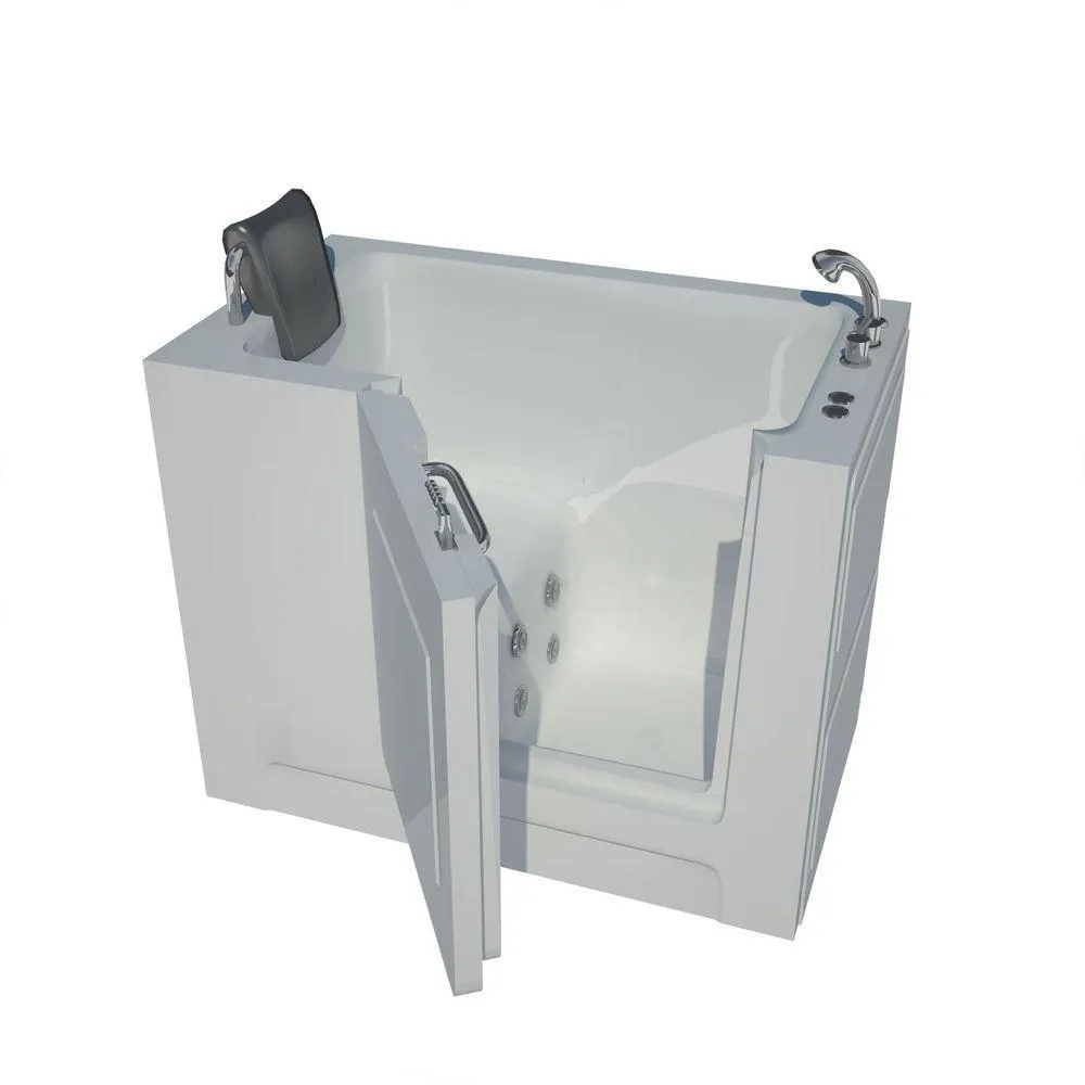 Universal Tubs Nova Heated 4.5 ft. Walk-In Whirlpool Bathtub in Biscuit with Chrome Trim, photo 25 of 52