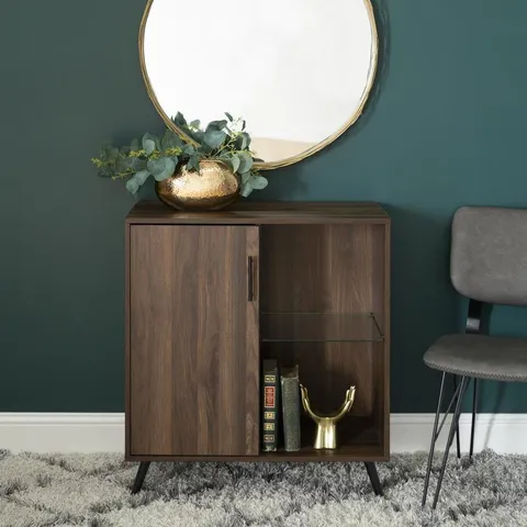 Dark Walnut Farmhouse Console Table