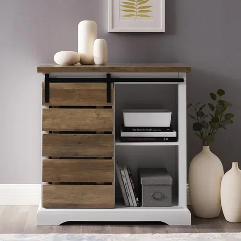 Rustic Oak Farmhouse Console Table